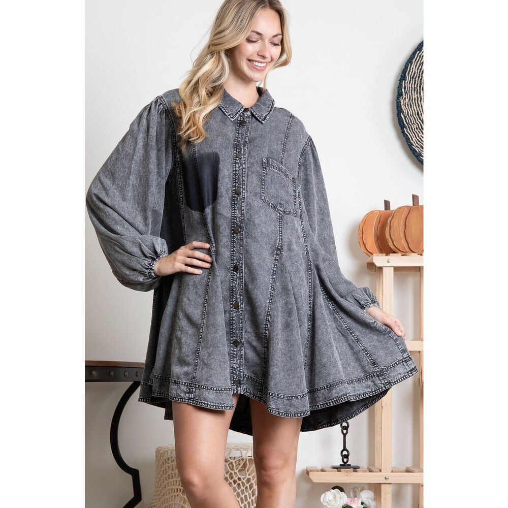 Blu VELVET 61502JSD B  Washed Denim Dress Various Sizes